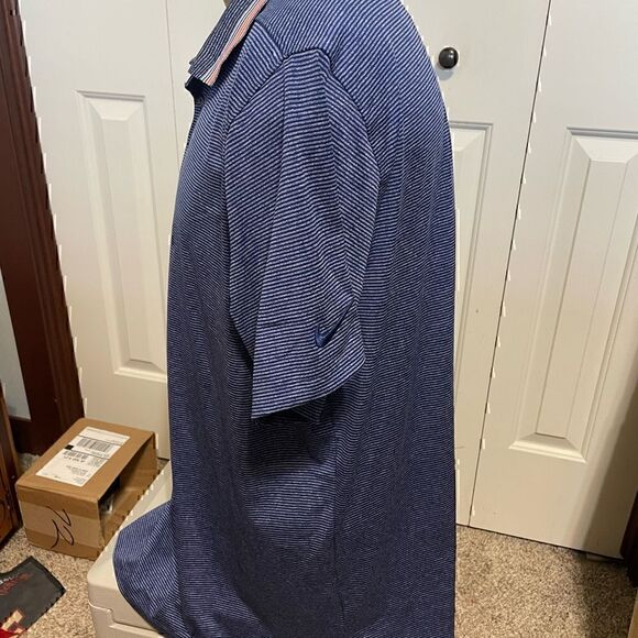 Nike DriFit Mens XL Short Sleeve Striped Polo - Picture 2 of 5